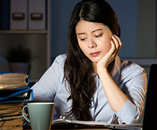 Woman looking worried