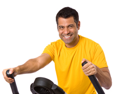 Image of a middle aged man exercising